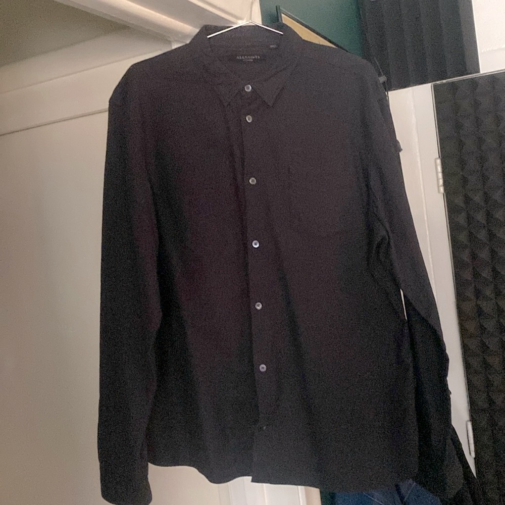 all saints casual button down